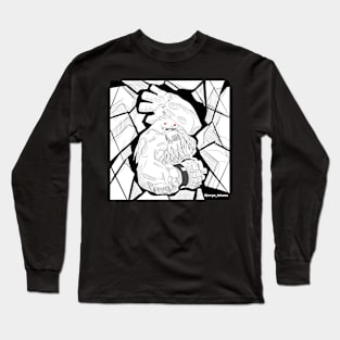 the yeti sasquatch winter kaiju beast ecopop Long Sleeve T-Shirt